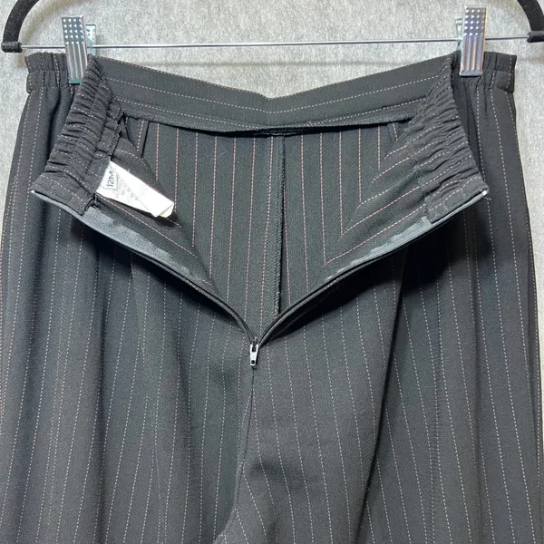 Vintage Dani Max Pinstripe Dress Pants Elastic Waist Trousers‎ Career Size 12 - Image 7