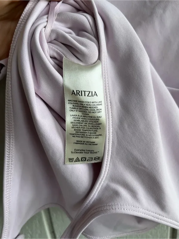 Aritzia Original Contour Manner Squareneck Bodysuit‎ Lilac Purple Size M - Image 8