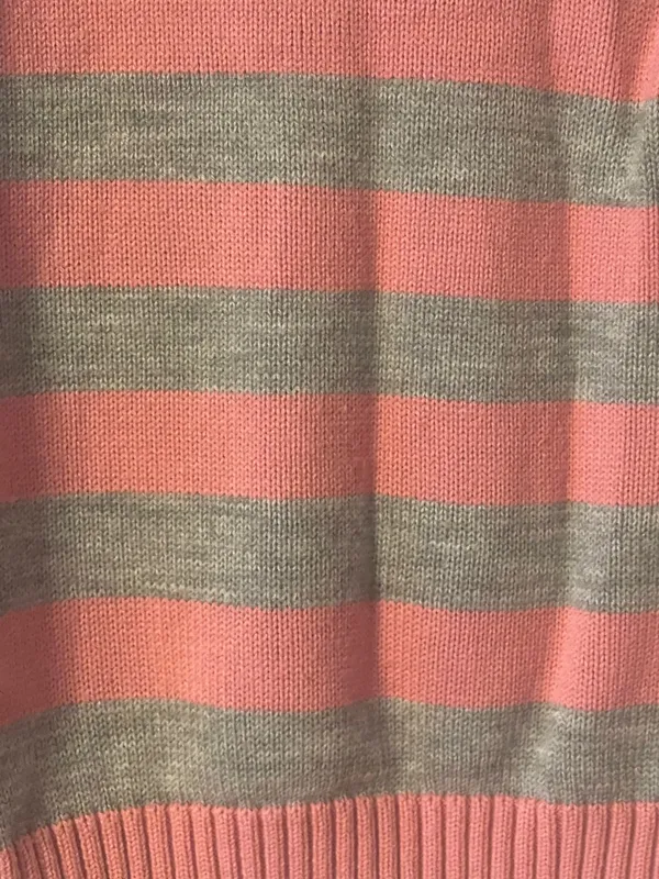 Ricki vtg v-neck women's Med stripe sweater Retro 80's memories style collared - Image 9