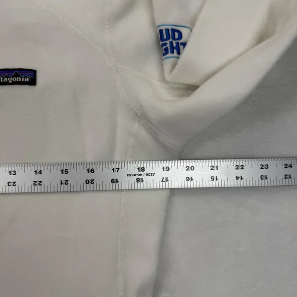 Patagonia Fleece Jacket Full Zip Bud Light White‎ Outdoors Women's M - Image 2