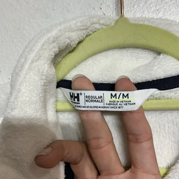 Helly Hansen White Fleece Quarter Zip Pullover Sz M - Image 6