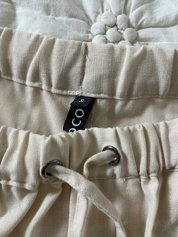 Linen Pants Tan Size M - Image 3