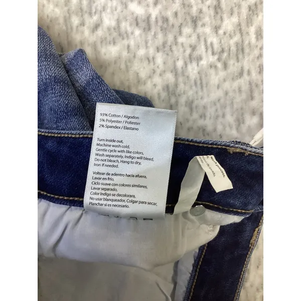 Risen Jeans Cuffed Mid Rise Denim Shorts Medium Wash RDS6459 Size L NWT - Image 5