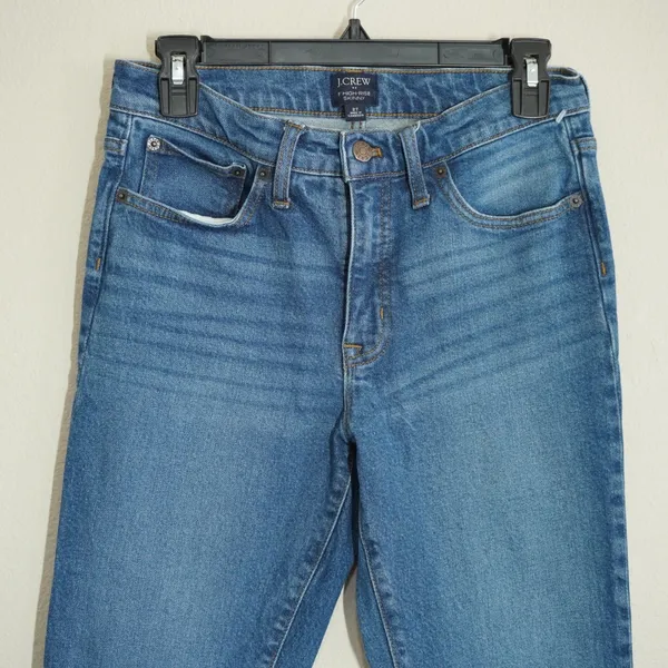 J. Crew Size 27 9" High-Rise Skinny Jeans Blue Excellent Medium Wash Denim - Image 2