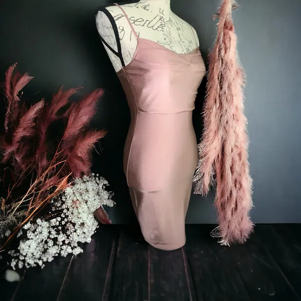 Rose Gold Blush Pink Formal Dress - Image 6
