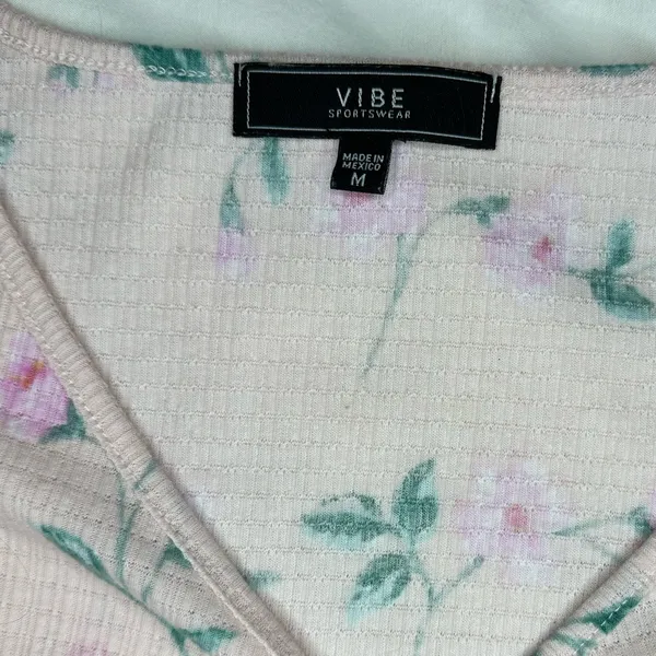 VIBE pink floral print short-sleeve top - Image 2