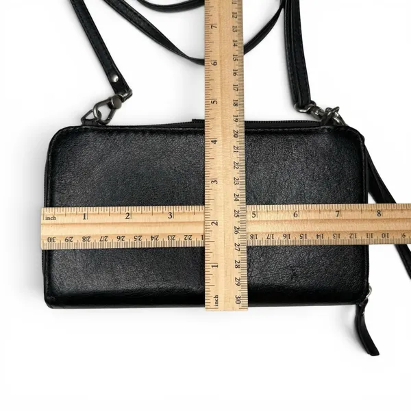 The‎ Sak Iris Smartphone 3 In 1 Crossbody Wristlet Wallet Black Leather Embossed - Image 7