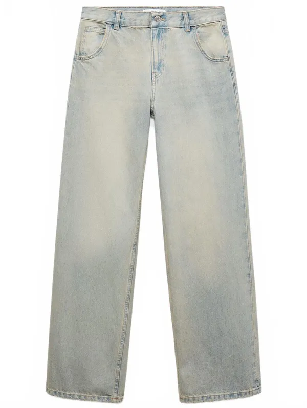 Mango Low-Rise Wideleg Jeans NWT Ines Medium Vintage Blue Size 14 (EUR 46) - Image 6
