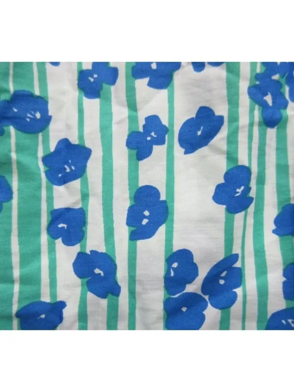 NWT Anthropologie Somerset Maxi in Blue Green Stripe Floral Cotton Tier Dress M - Image 6
