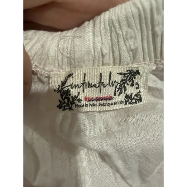 Free People Embroidered Skirt Skort Sz S White Pink Boho Festival Coastal Beach - Image 4