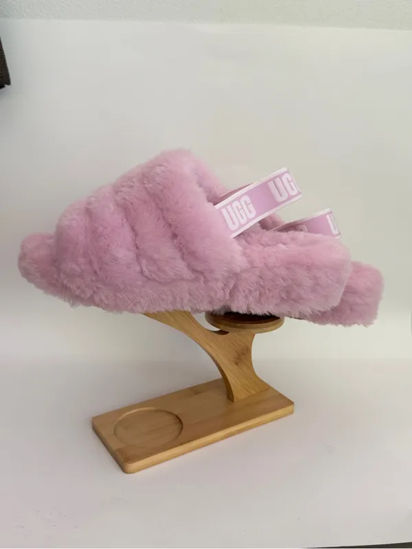 UGG Fluff Yeah Slide Platform Slippers Nightfall Lilac Purple Size 9 EUC - Image 3