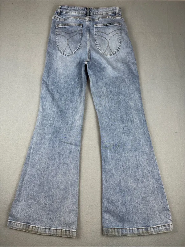 ROLLA'S Light Blue High Rise East Coast Flared Jeans Size: 31 (waist 28”) - Image 4