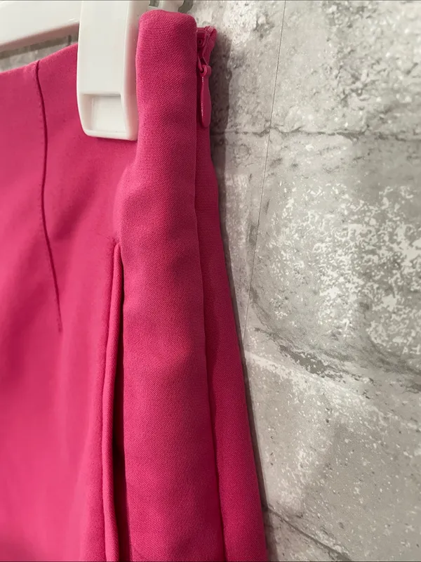Zara Hot Pink High-Waist Tailored Shorts - Image 3