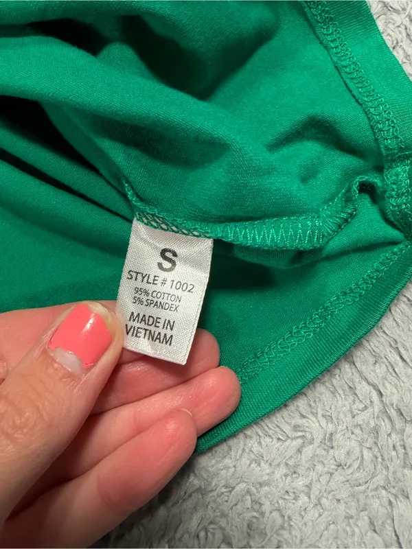 Hatopants Green Scoop Neck Crop Top small - Image 3