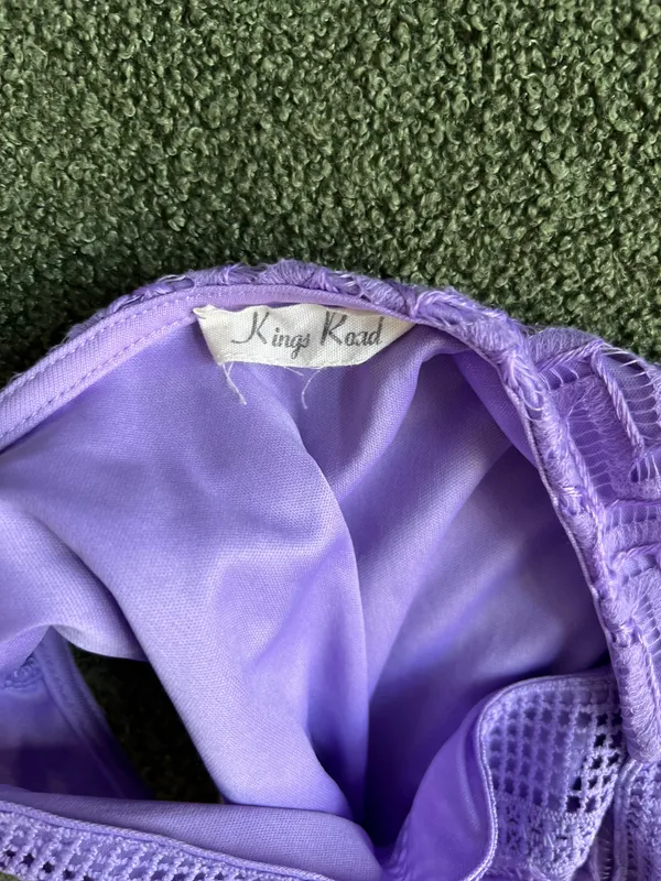 Lilac Maxi Dress Purple Size L - Image 4
