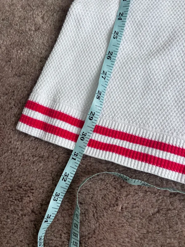 Alo Yoga Tennis Club Knit Sweater Dress white Candy Red Small - Image 7