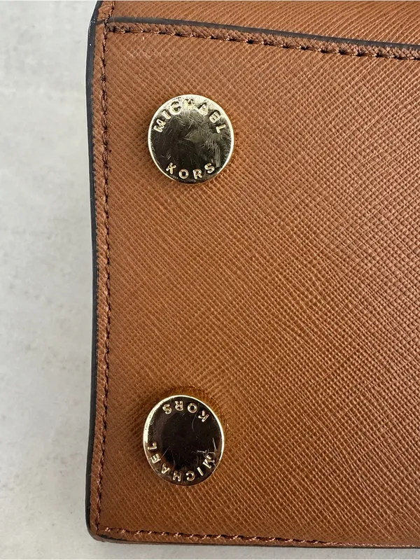 Michael Kors Kala Satchel Crossbody Brown Bag Purse EUC - Image 7