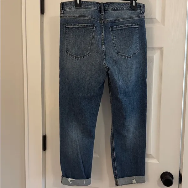 Eunina Frankie Mid Rise Girlfriend Jeans in Blue Size 15 - Image 5