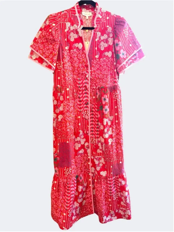 Entro Women’s Sightseer Floral Print Midi Dress in Red Size sS - Image 3