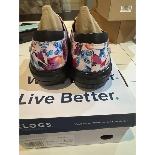 Woman's Clogs Klogs Footwear Ascent Happy Flowers Patent Size 7 - Image 5