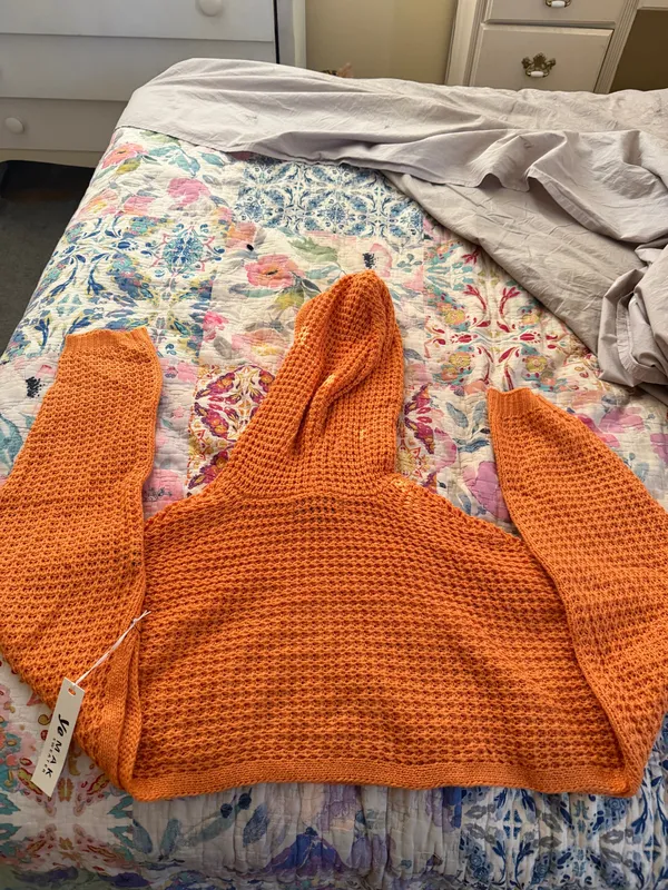 croped sweater Orange Size M - Image 2