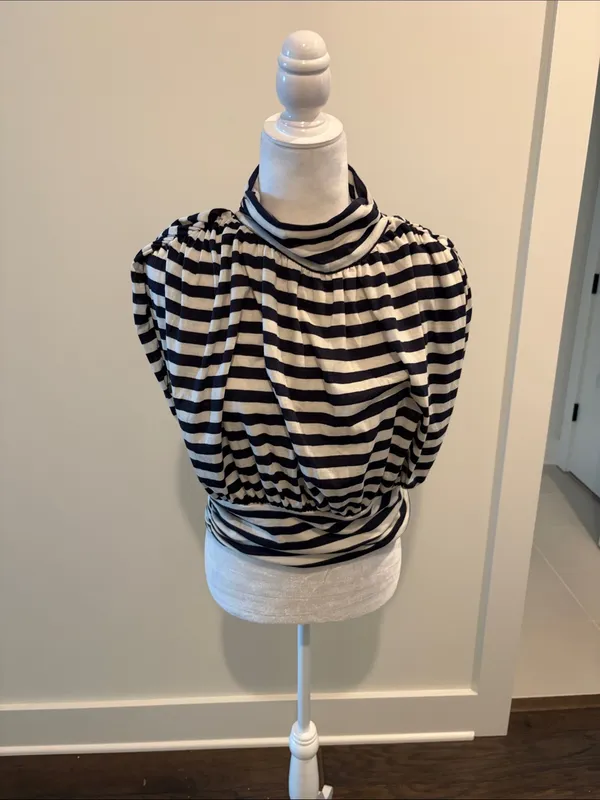 New With Tags Anthropologie Maeve Petite Striped Tee Sz MP - Image 4