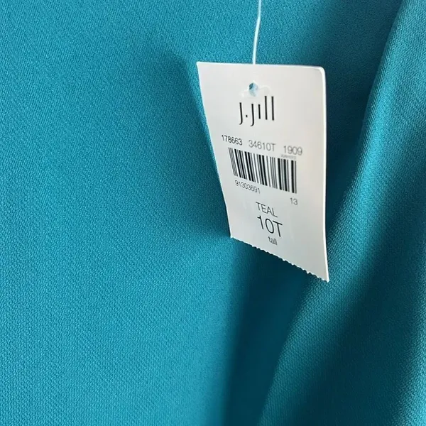 J.Jill Christian Siriano NWT teal quarter sleeve dress - Image 3