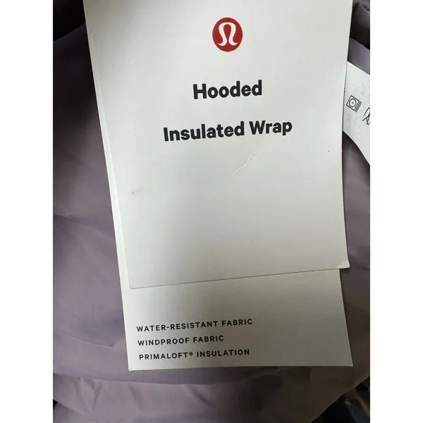 Lululemon Hooded Insulated Wrap Jacket Heathered Light Orbit Women's Size 8‎ - Image 12