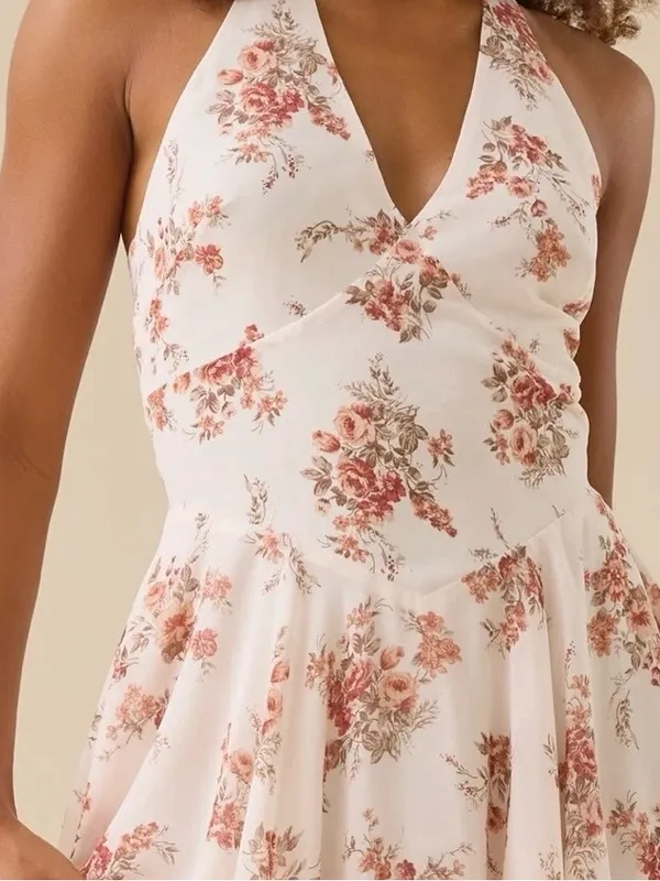 NEW Altar’d State Floral Halter Midi/Maxi Dress Size XL NWT - Image 3