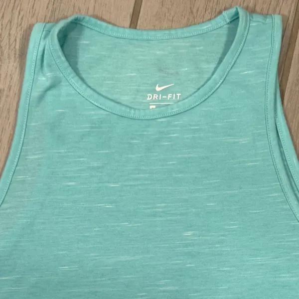 Nike Dri-FIT Heathered Aqua Tank Top - Image 2