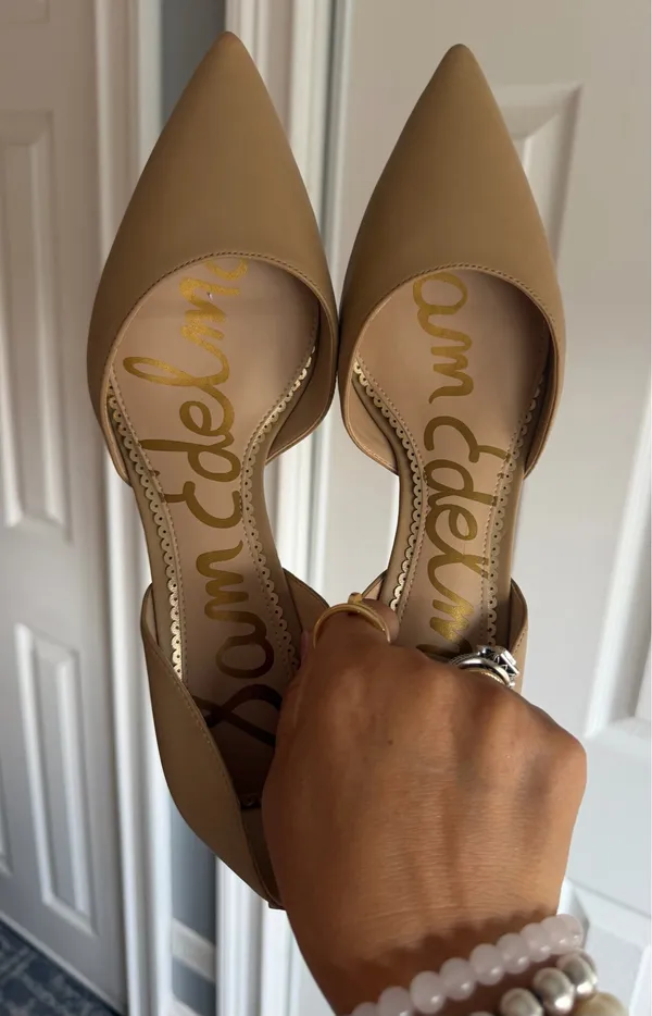 Sam Edelman Nude Pump Jaina Heels Leather Women's Size: 7.5 - Image 7