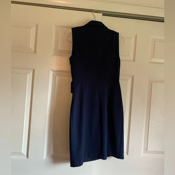 Tommy Hilfiger 4 blue business dress pencil aline midi sleeveless - Image 8