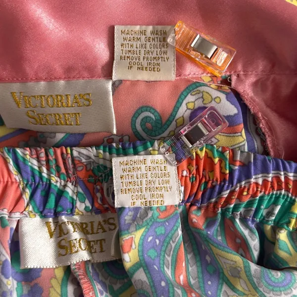 Victorias Secret Vintage Paisley Pajama Set‎ Pink Small - Image 8