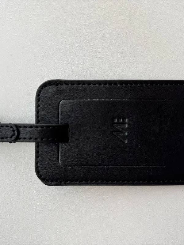 Monos Premium Vegan Leather Luggage Travel Tag - Midnight Black - New w/o bag - Image 3
