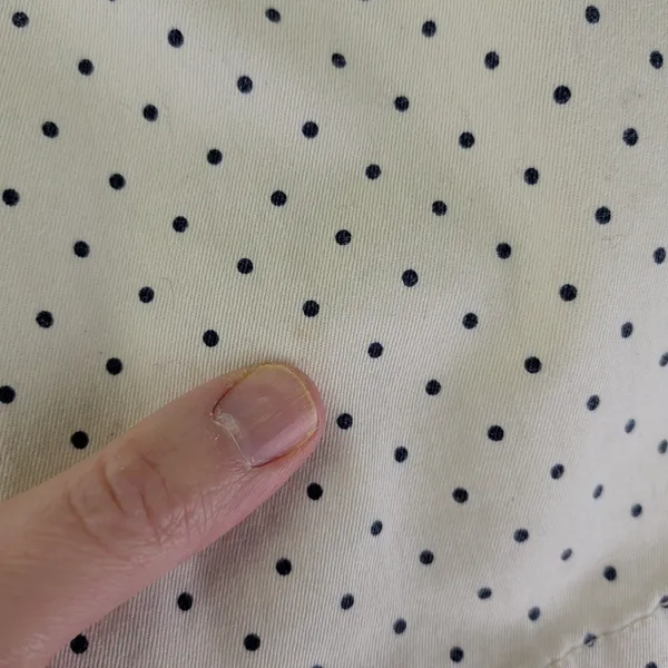 J.Crew‎ Womens Polka Dot Straight Leg Pants Ivory Navy Blue Size 31 F4451 - Image 5