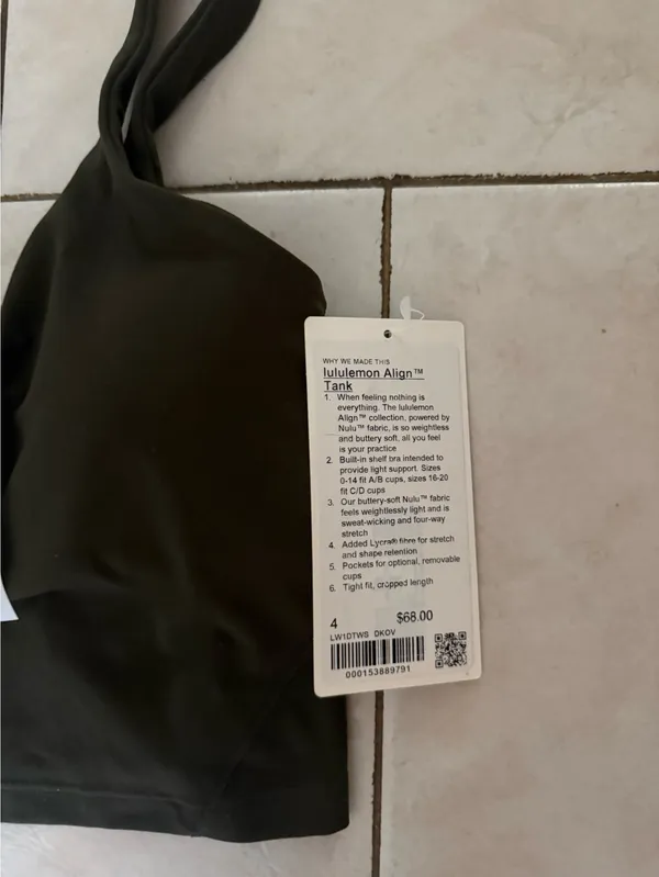 Lululemon Align Tank Dark Olive  - Image 5