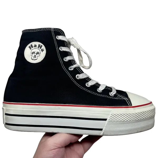 Vintage Y2K Nana Black Platform Sneakers Women’s Size 9 Goth Grunge - Image 8