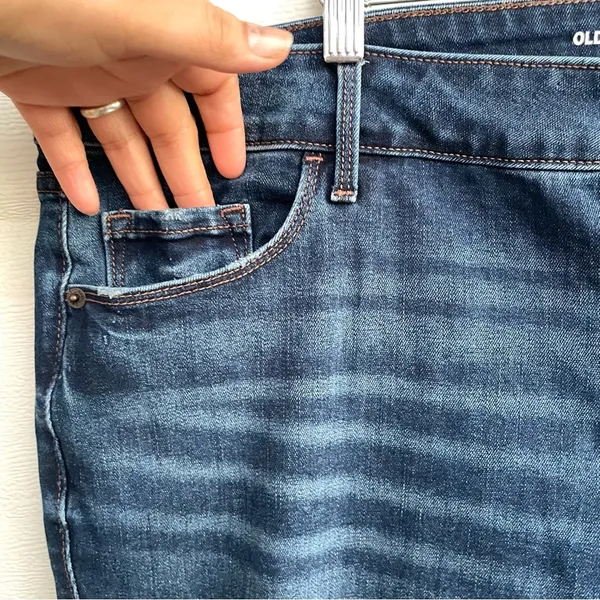 Old Navy Womens Jeans Blue Mid Rise Pop Icon Skinny Stretch Plus 24 - Image 7