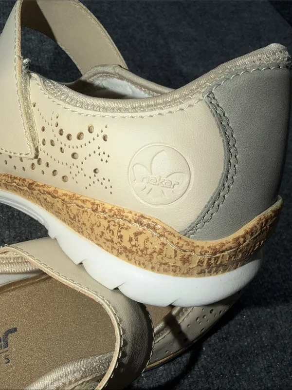 Rieker Nikita 99 Mary Jane Sneakers in the Perle/Cement colorway - Image 8