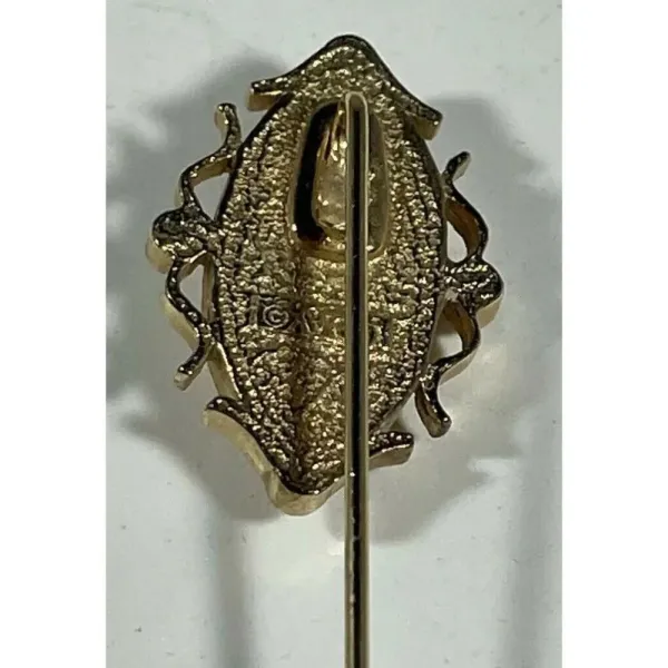 Vintage Victorian Avon Cameo Stick Pin Brooch Goldtone‎ - Image 3