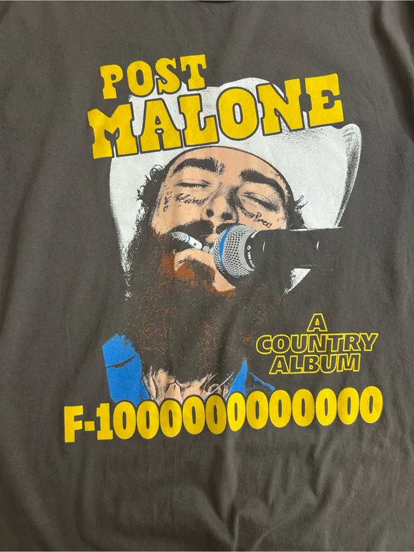 Post Malone F-1 Trillion Country Album Long Sleeve Graphic T-Shirt Sz L 👽💛 - Image 5