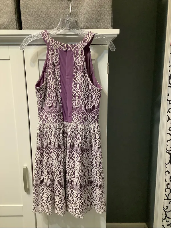 Altar'd State Purple Dress with White Lace Overlay EUC Wedding Sorority Feminine - Image 2