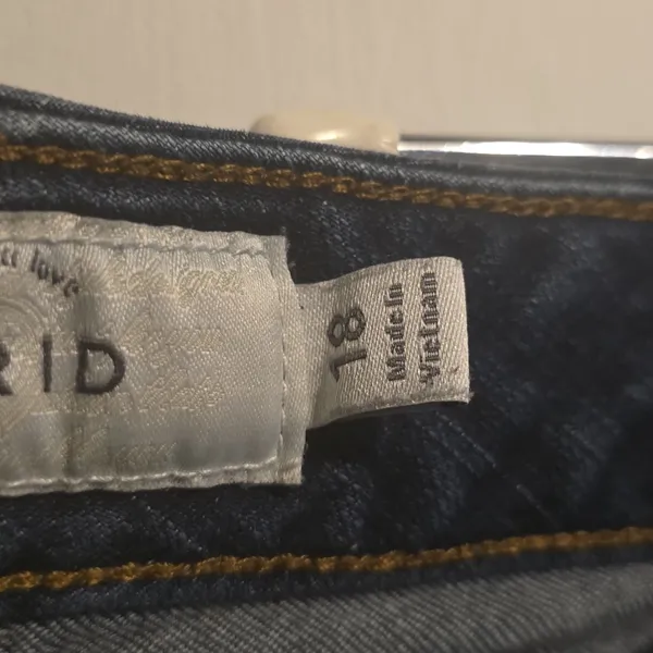 torrid Dark to Medium Wash Distressed Denim Bermuda Shorts - Image 6
