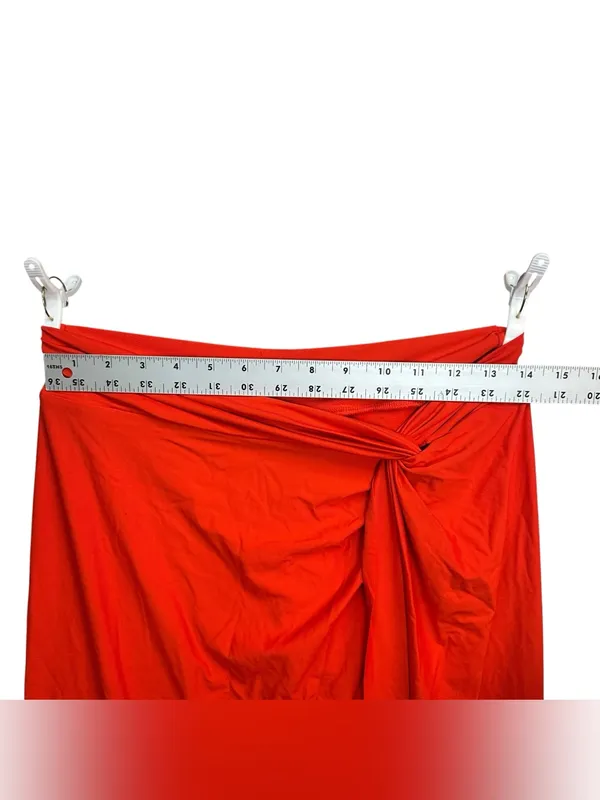 CALIA Twisted Knot Sarong Skirt Small Fresh Red Swim Cover Up NWT - Image 9
