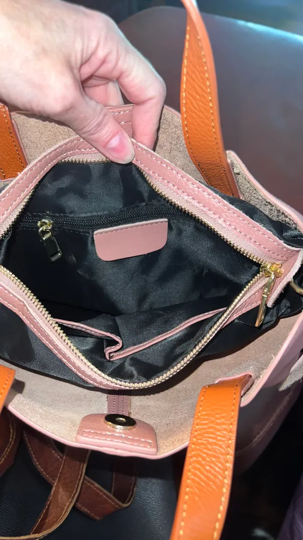 Rose colored leather purse Pink - Image 2