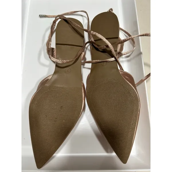 NEW Journee Taupe Theia Ankle Tie Flat 7 $75 - Image 7