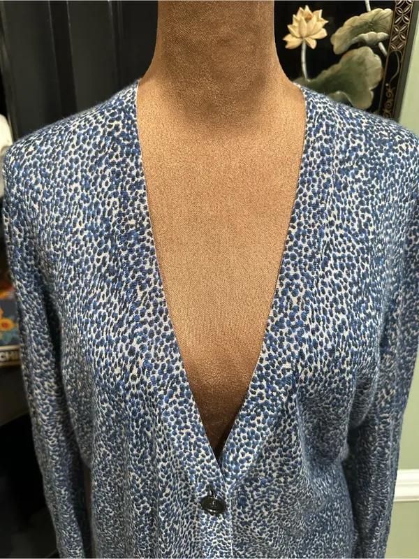 Ann Taylor LOFT Leopard Print Button‑Front Cardigan – Women’s Large - Image 2