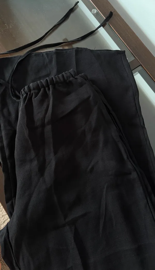 Musera Black Flowy Pants - Image 4