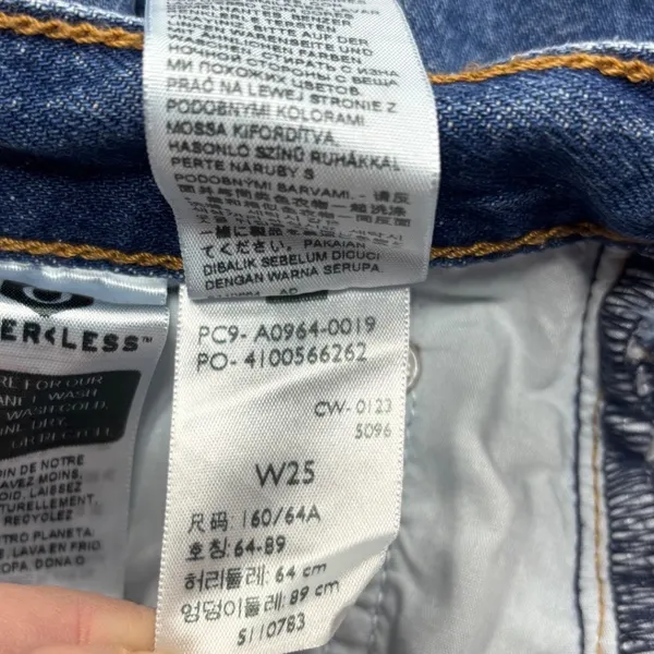 Levi's Low Pro Straight Leg Jeans Women's Size‎ 25 Blue Distressed Ripped - Image 12