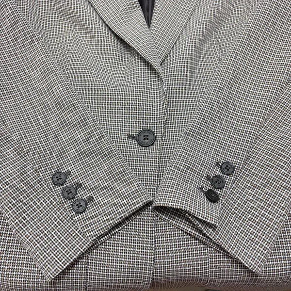 Calvin Klein Notch collar Women's‎ Checkered Blazer Size 6 - Image 9